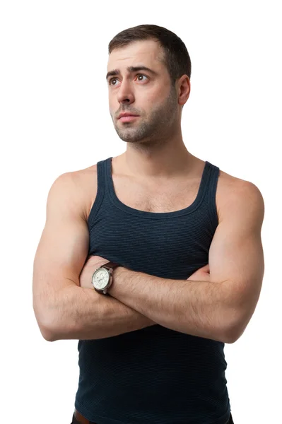 Mature male in t-shirt — Stock Photo, Image