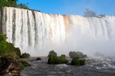 Closeup view of Iguassu Falls  clipart