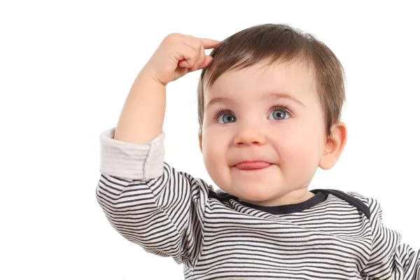 Baby thinking an idea — Stock Photo, Image