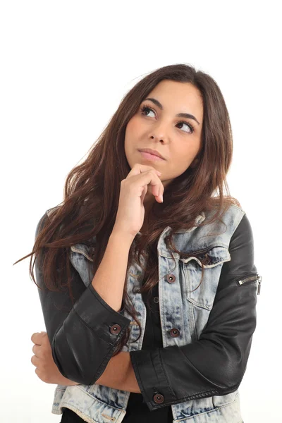 Teen girl thinking — Stock Photo, Image