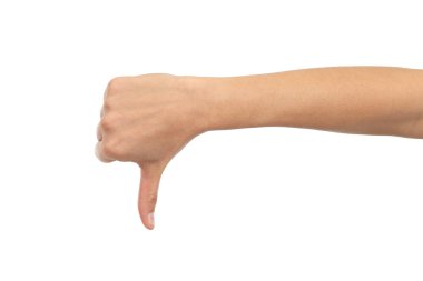 kadın el başparmak aşağı