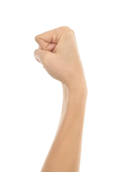 Woman fist up — Stock Photo, Image