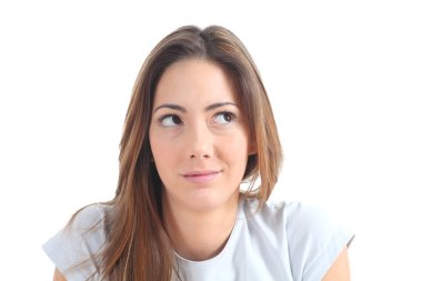 kadının yüzüne gözleri ile düşünme