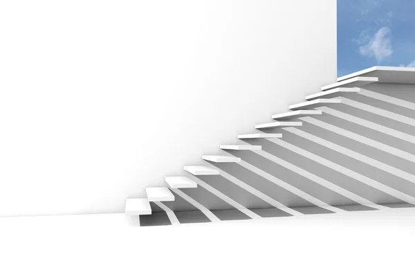 Render of a stairway to the blue sky — Stock Photo, Image