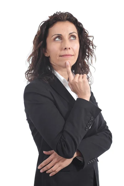 Beautiful mature businesswoman pensive — Stock Photo, Image