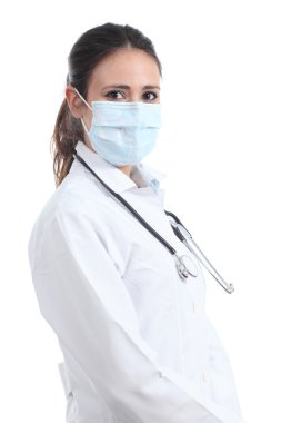 güzel doktor kadın cerrah maskesi