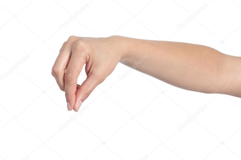 Woman hand holding something