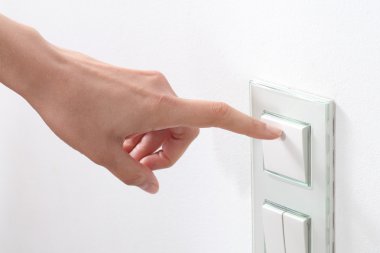 kadın el duvar anahtarı işletim dönüm