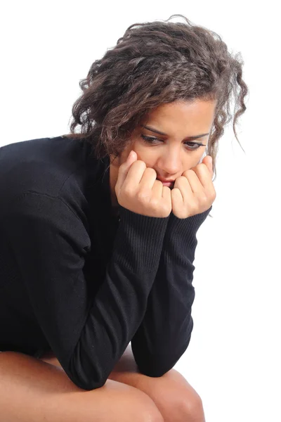 Portret van een tiener meisje depressief — Stockfoto