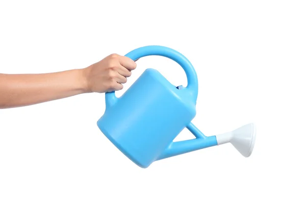 Woman hand holding a watering can — Stock Photo, Image