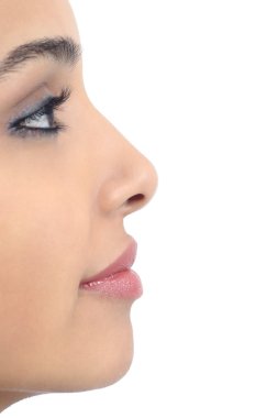 Profile of a perfect woman nose