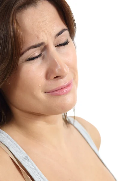 Portrait of a woman crying in tears — Stock Photo, Image