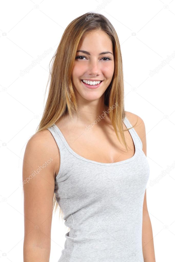 Portrait of a beauty woman with a perfect smile