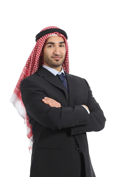 Árabe saudi emirates homem de negócios posando — Fotografia de Stock