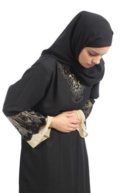 Karın ağrısı olan Dubai Suudi kadın