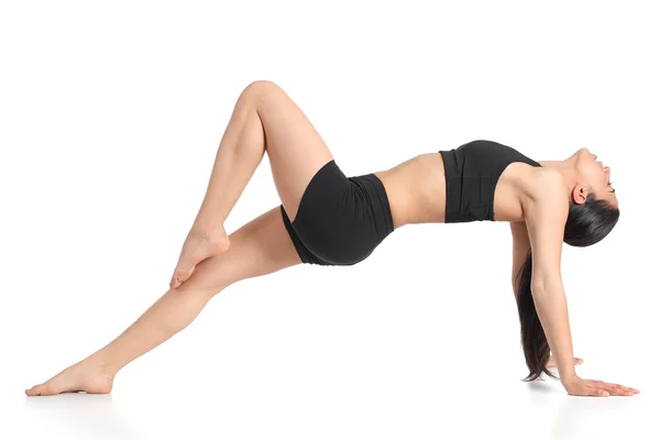 Fitness donna stretching esercizio aerobico — Foto Stock