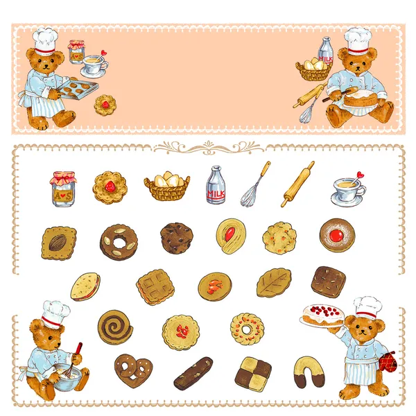 Cake craftsman bear header — Stock Photo, Image