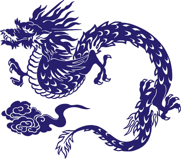 A Japanesque dragon — Stock Vector