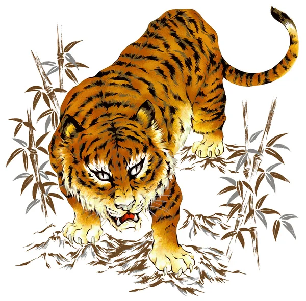Japanesque tiger — Stockfoto