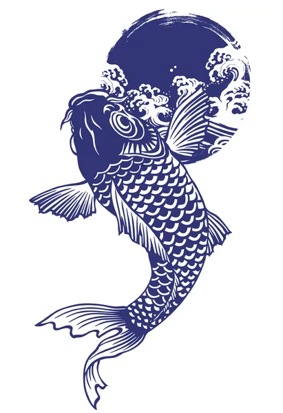 日本の鯉 — ストックベクタ