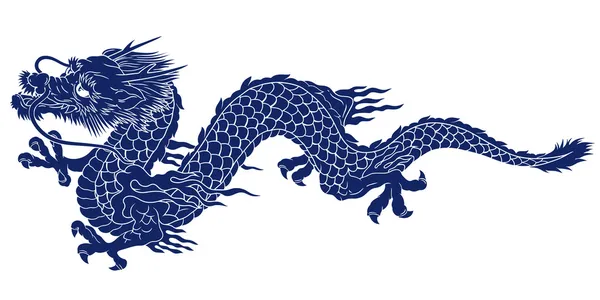 Un dragón japonés — Vector de stock