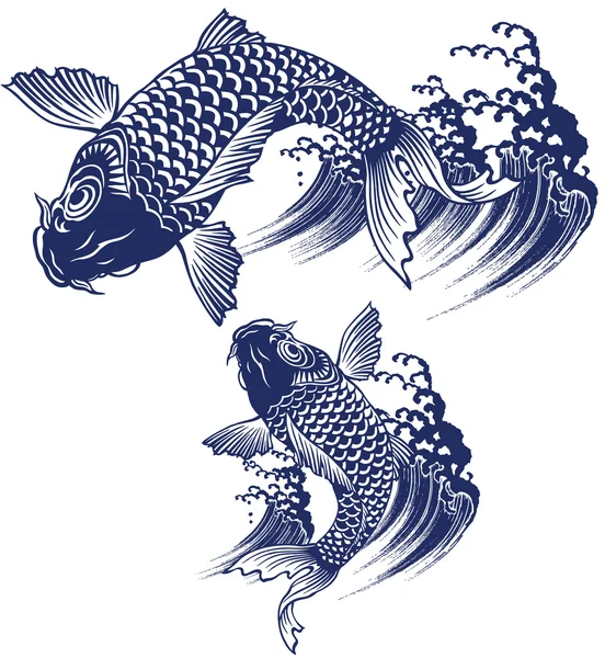 Ikan mas Jepang - Stok Vektor