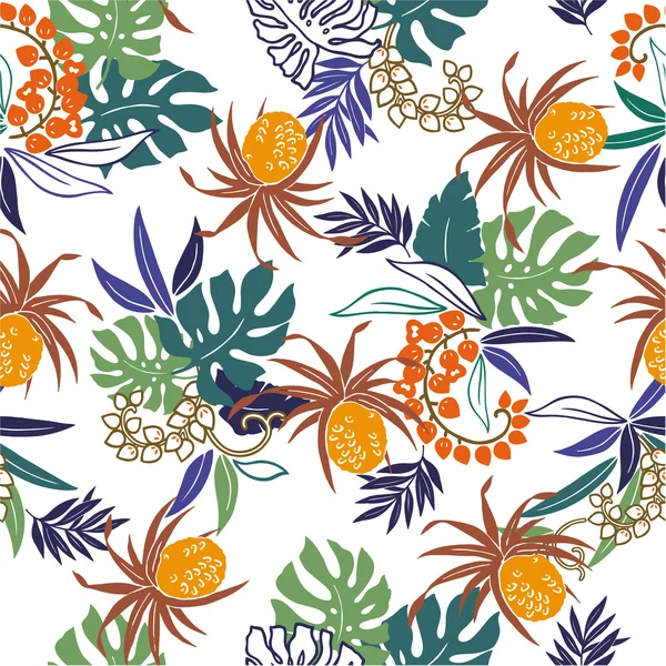 Hoja tropical — Vector de stock