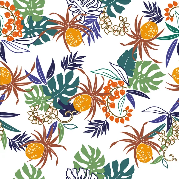 Hoja tropical — Vector de stock