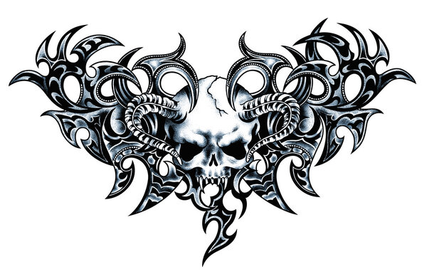 Scull and tribal