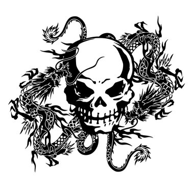 kafatası ve bir ejderha