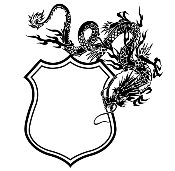 Emblem av dragon — Stock vektor