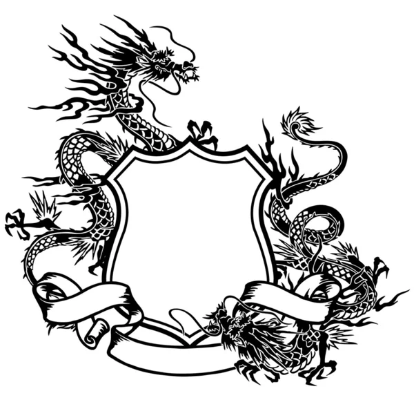 Emblema de dragão —  Vetores de Stock