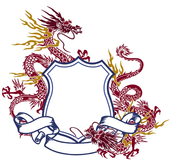 Герб дракона — стоковий вектор