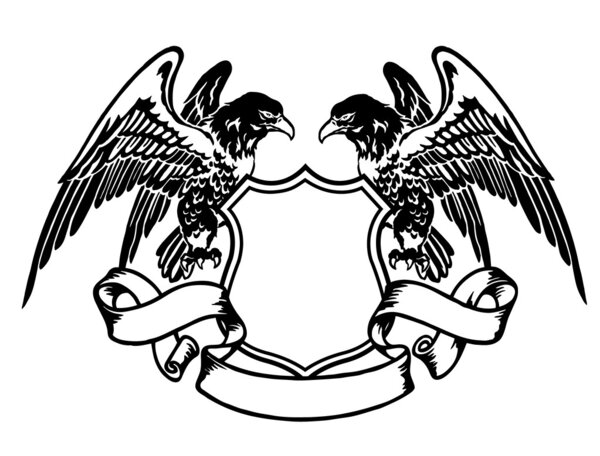 Emblem of eagle Royalty Free Stock Vectors