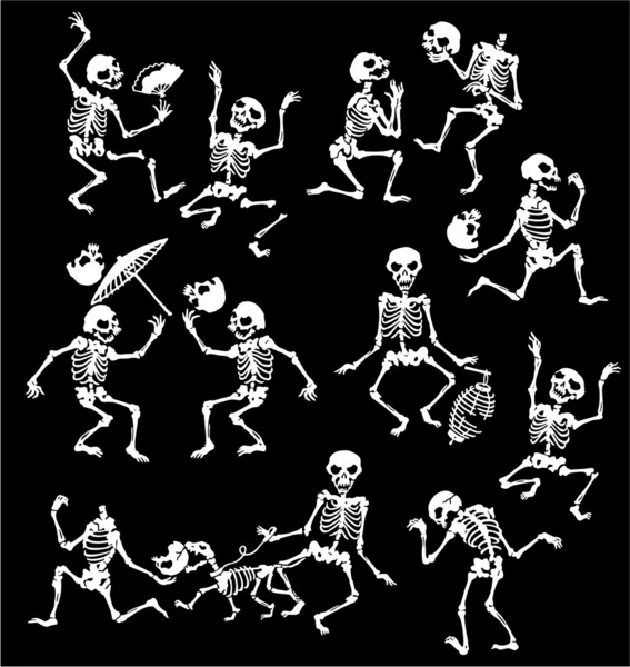 Esqueleto feliz , — Archivo Imágenes Vectoriales