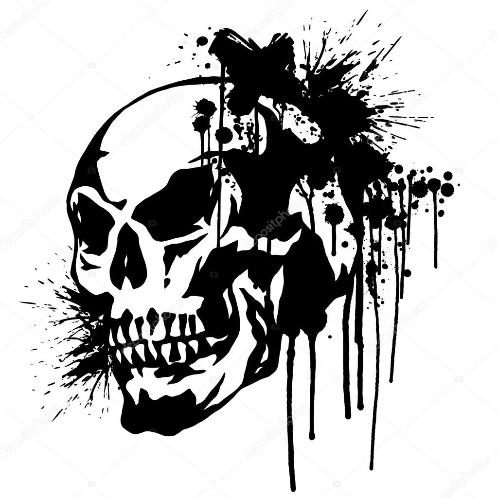 Skull and paint,