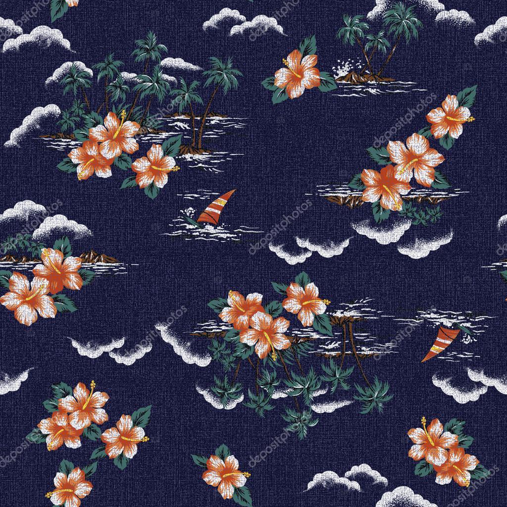 hawaiian print shawls