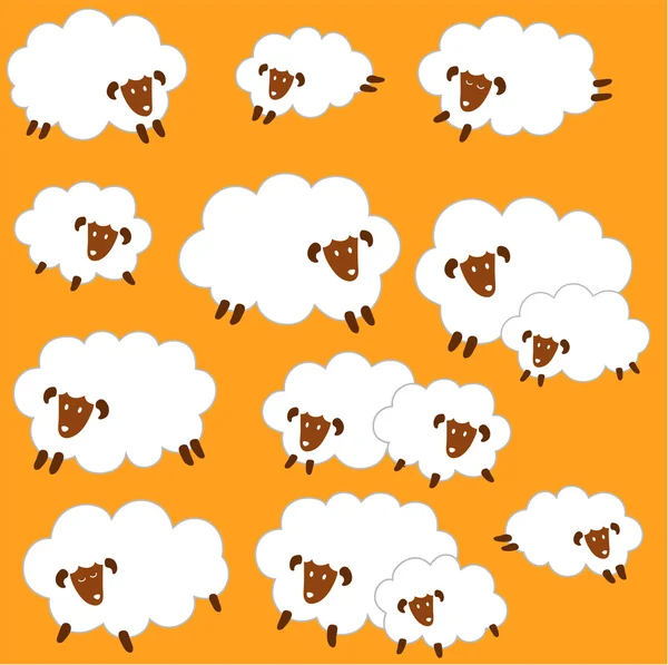 The material of a pretty sheep, — Stock Vector