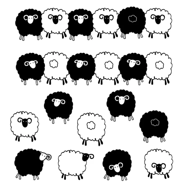 The material of a pretty sheep, — Stock Vector