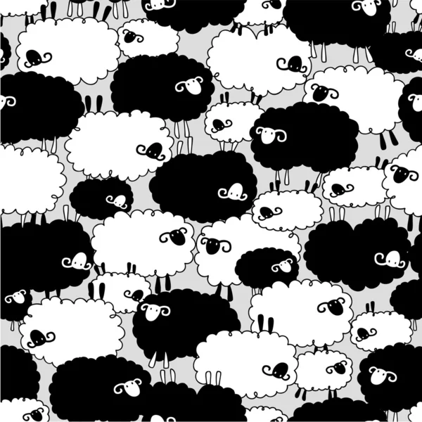 The pattern of a sheep loving, — Stock Vector