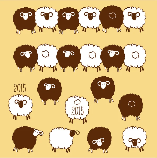 El patrón de una oveja amante , — Vector de stock