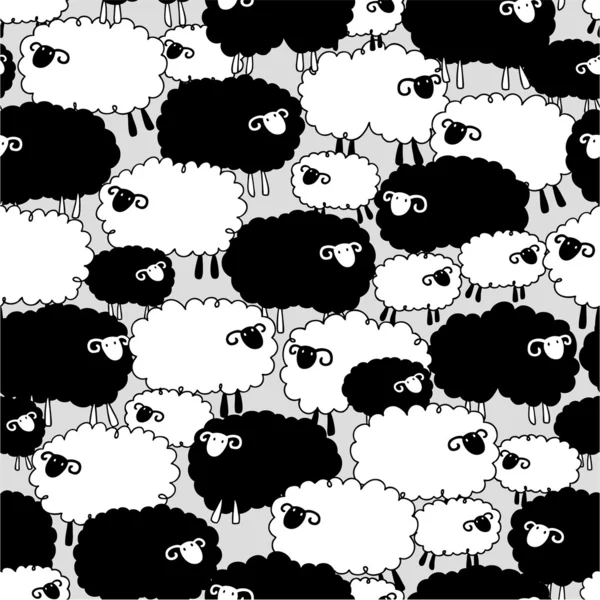 The pattern of a sheep loving, — Stock Vector