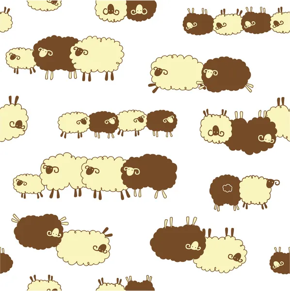 El patrón de una oveja amante , — Archivo Imágenes Vectoriales