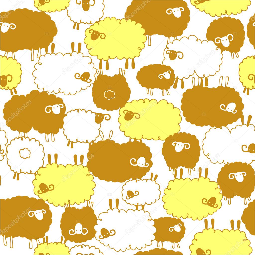 The pattern of a sheep loving,