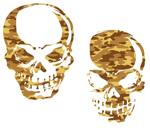 Skull and camouflage — Stock Vector