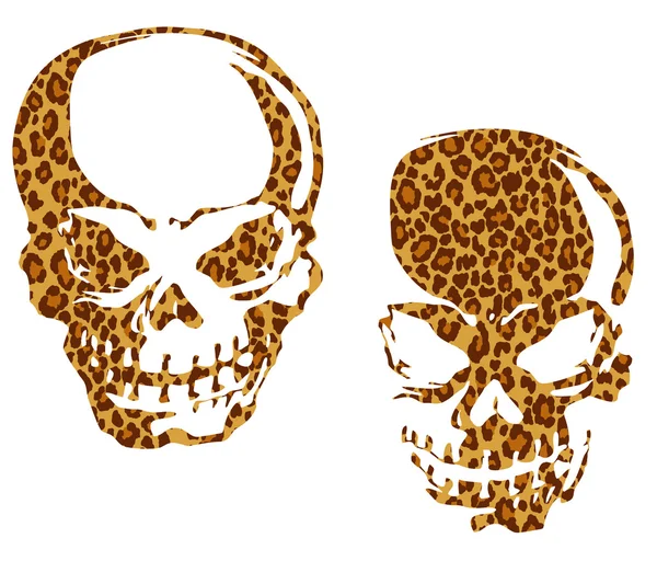 Skull and animal print — Stock Vector