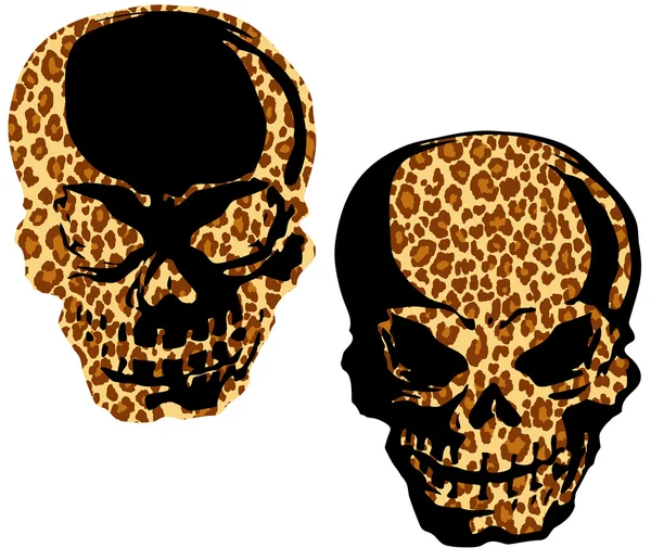 Skull and animal print — Stock Vector