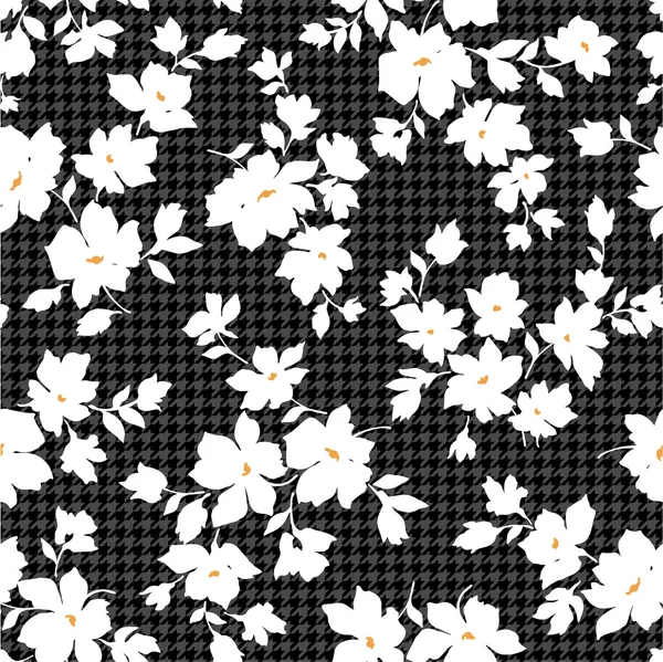 Design floral sem costura — Vetor de Stock