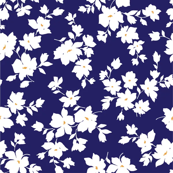 Diseño floral sin costuras — Vector de stock