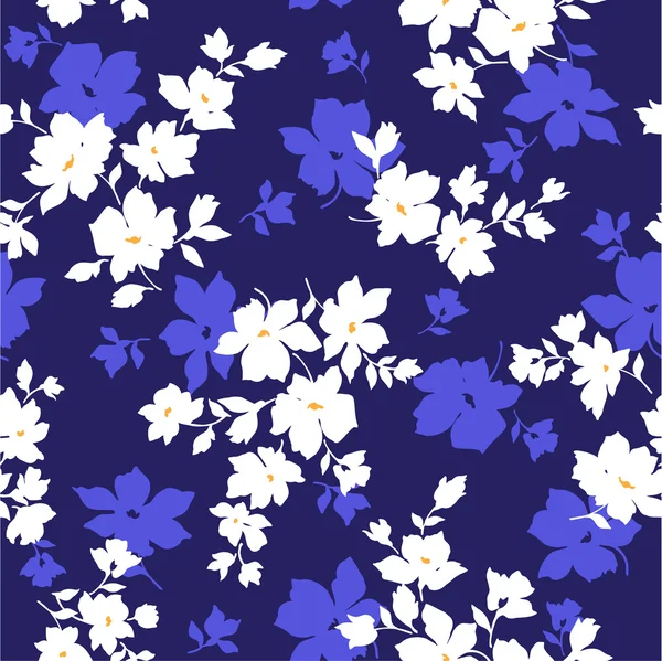 Diseño floral sin costuras — Vector de stock